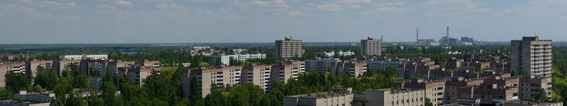 Abandoned Cityscape — Green, Desolate