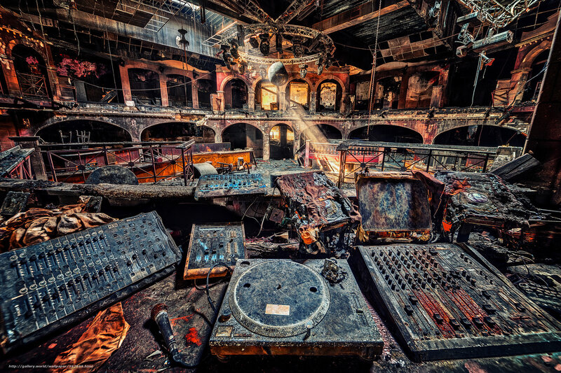 Abandoned club interior