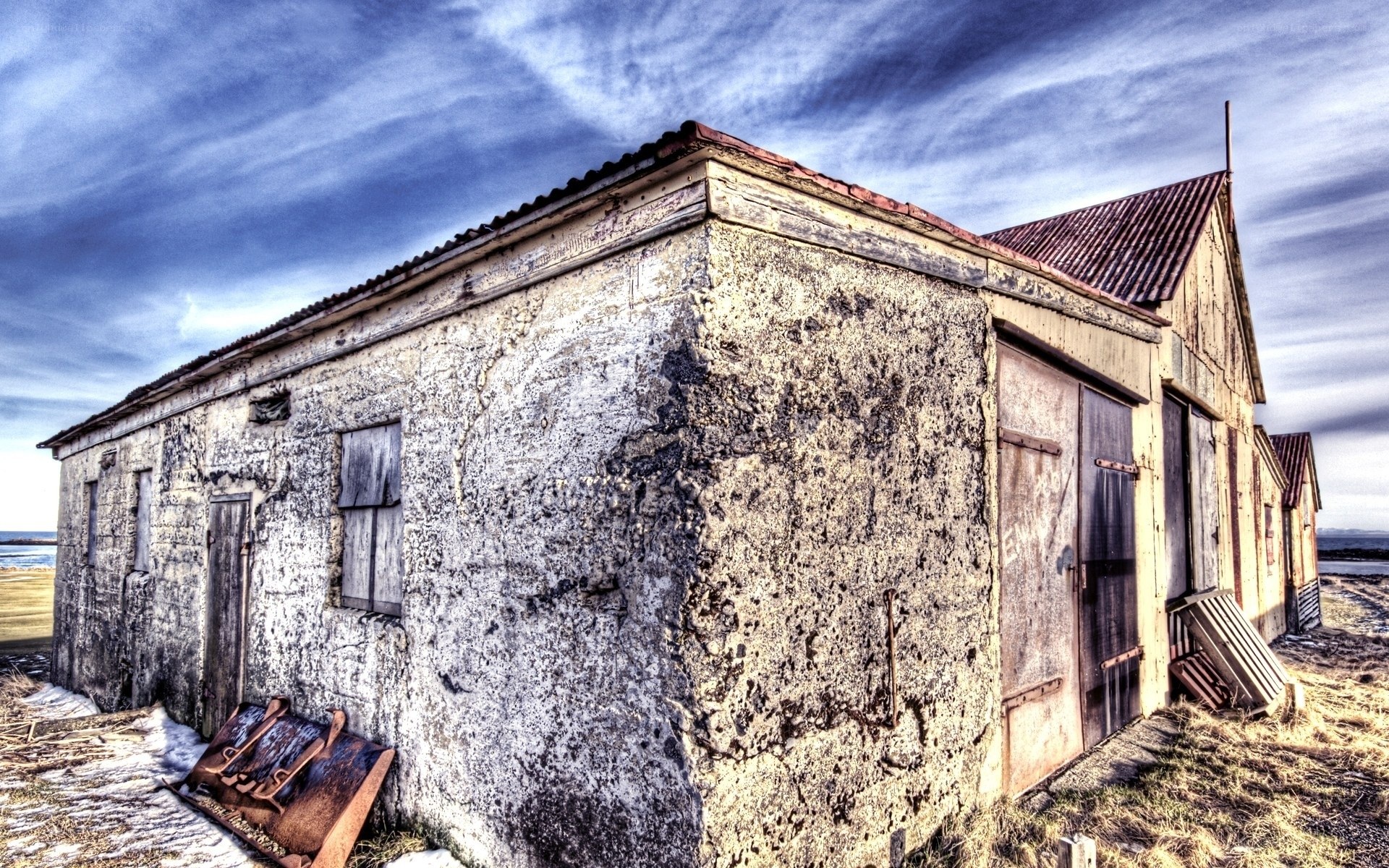 abandoned coastal building