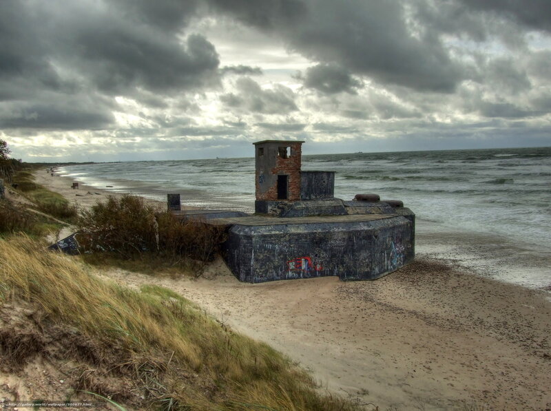 Abandoned coastal bunker