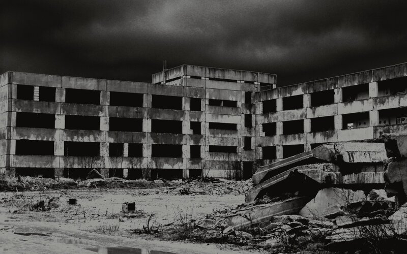 Abandoned concrete building