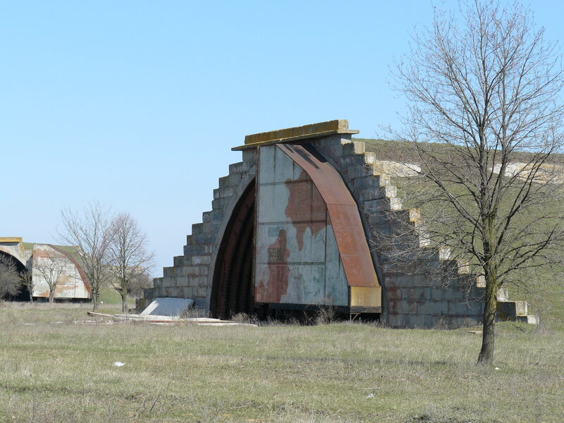 Abandoned concrete bunker