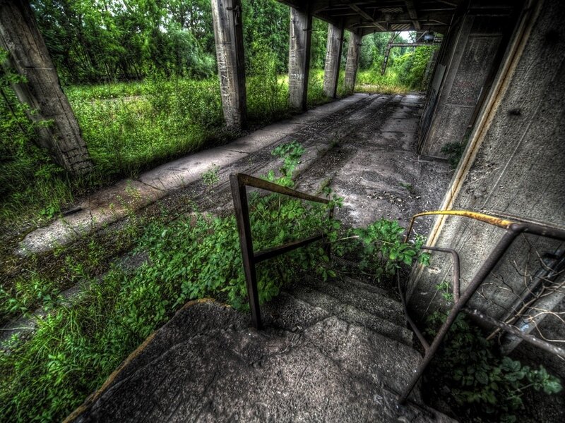 abandoned concrete structure