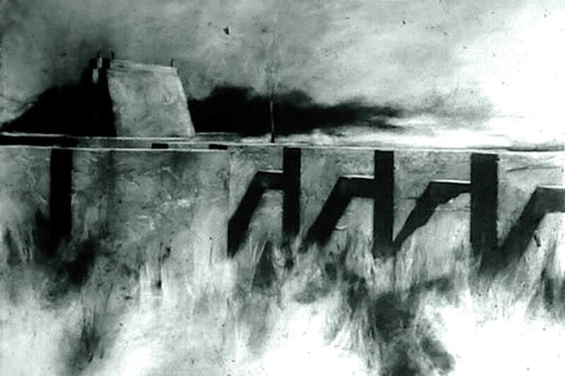 Abandoned Concrete Structure — Black