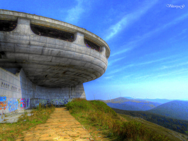 Abandoned Concrete Structure — Blue, Dramatic