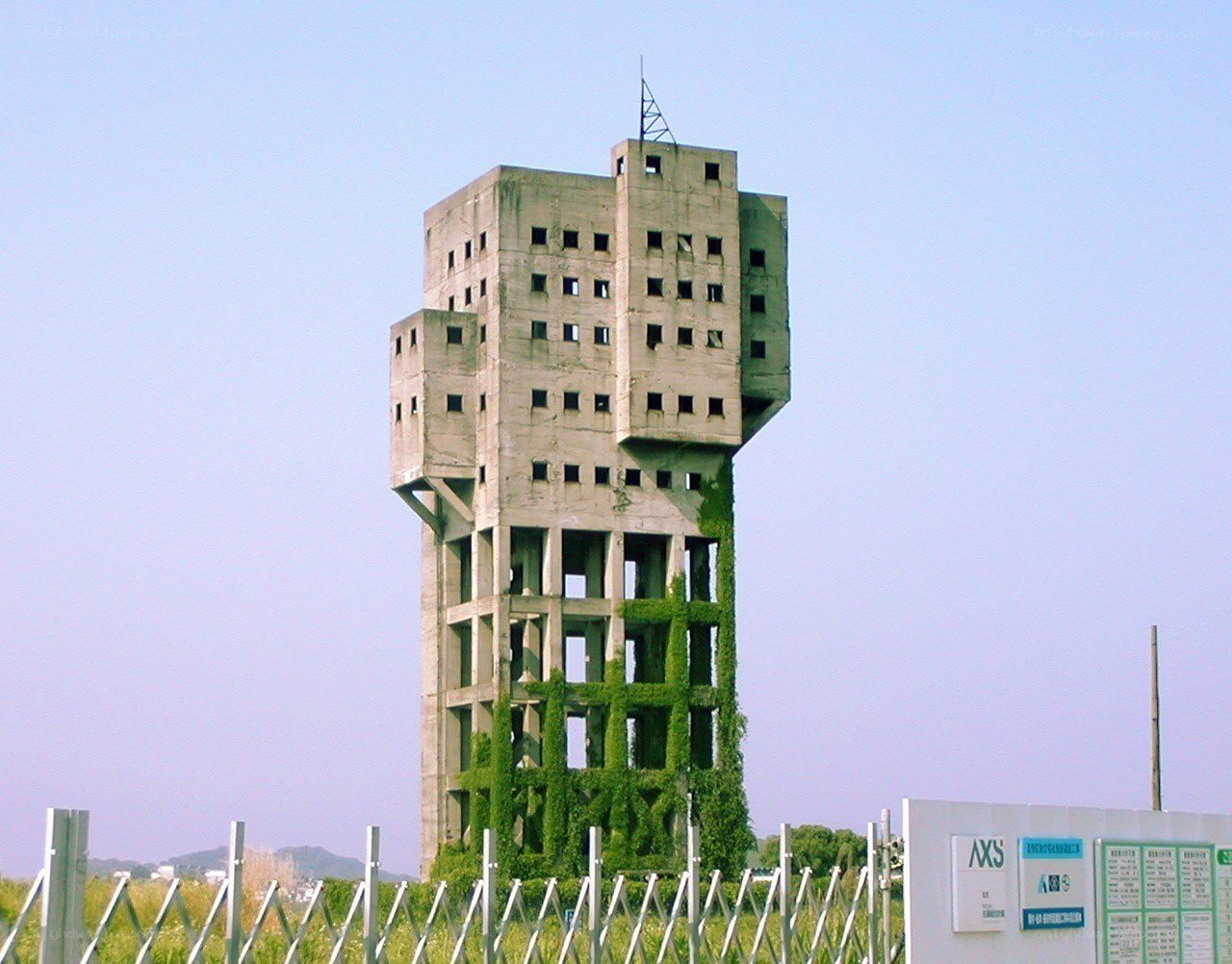 abandoned concrete tower