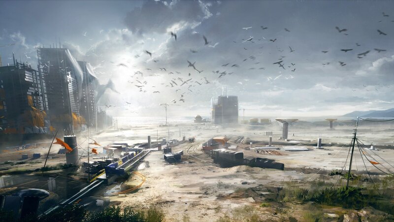 Abandoned Construction Site — Gray, Dramatic