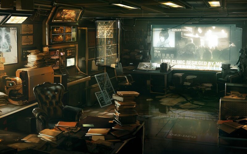abandoned control room