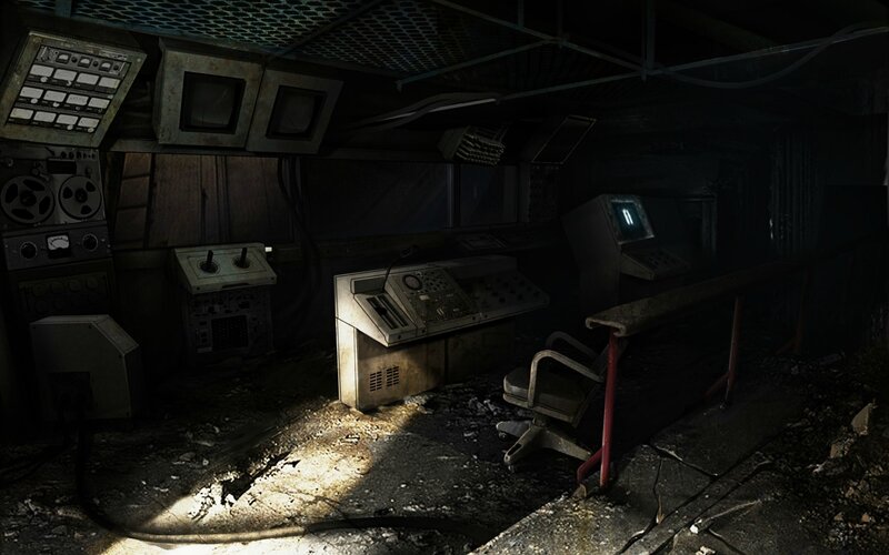 Abandoned Control Room — Black, Dark, Night