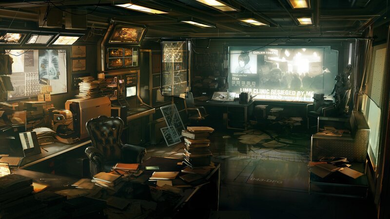Abandoned Control Room — Black, Dramatic, Night, Digital Art, Screens
