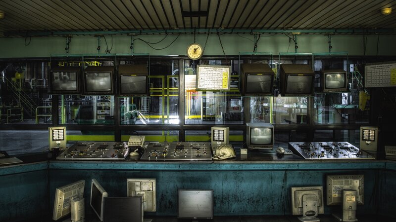 Abandoned Control Room — Blue