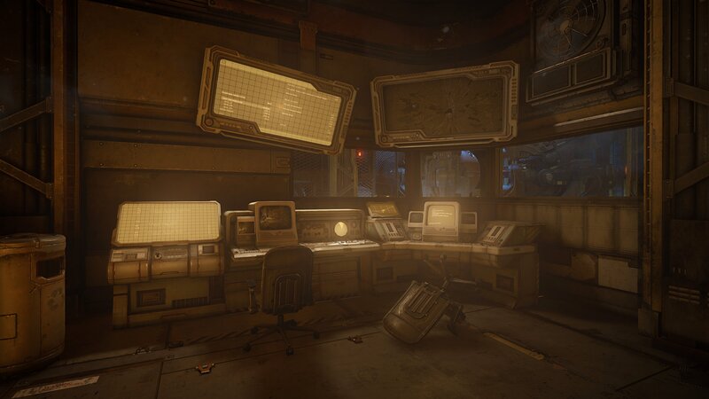 Abandoned Control Room — Brown, Dramatic, 3d Render