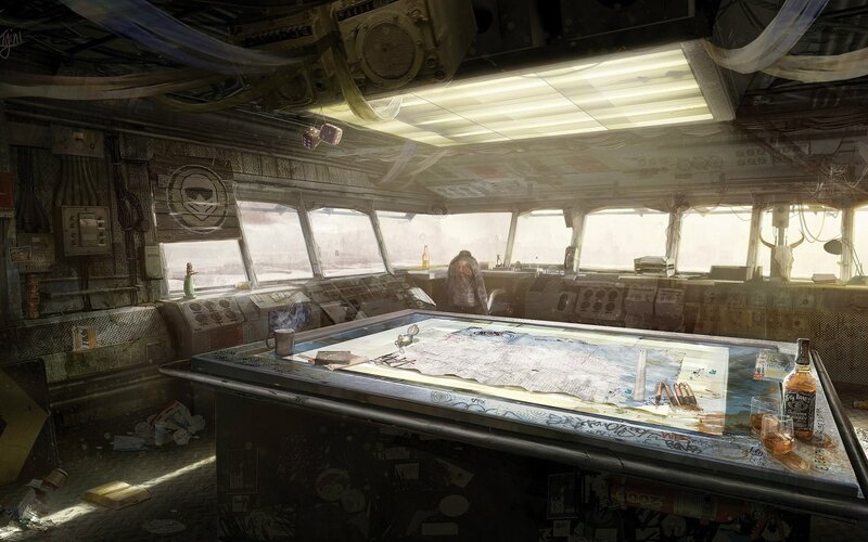 Abandoned Control Room — Brown, Dramatic, Afternoon
