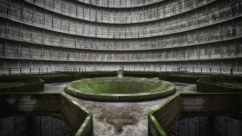 Abandoned Cooling Tower — Gray