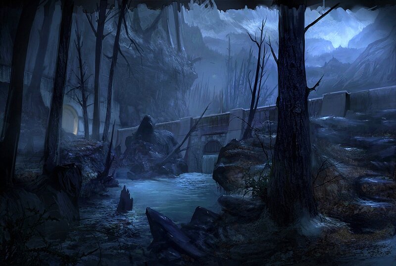 Abandoned Dam in Forest