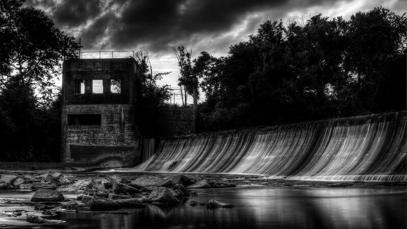 Abandoned Dam Structure — Black