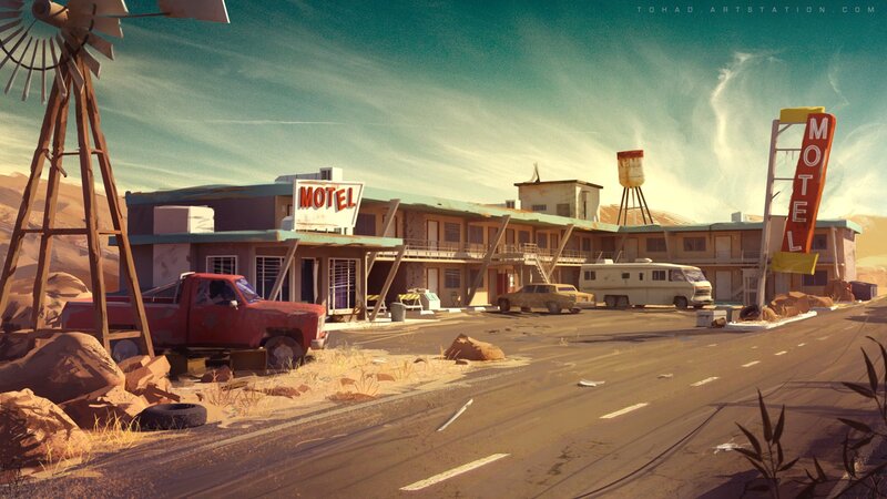 Abandoned Desert Motel