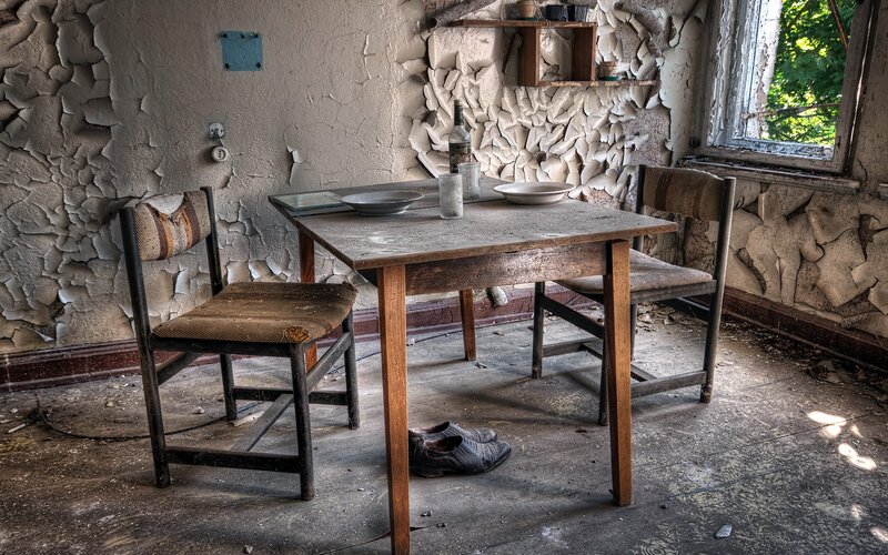 Abandoned Dining Table