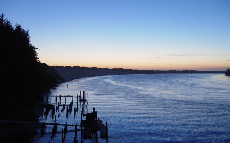 Abandoned Dock at Dusk — Blue