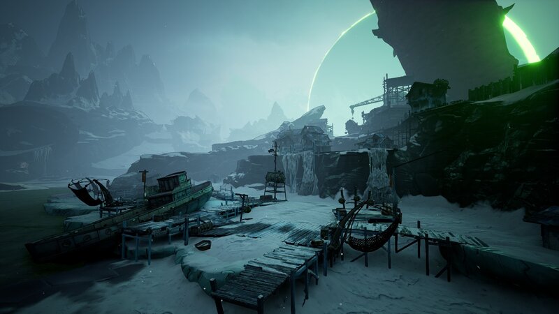 Abandoned Dock in Snow