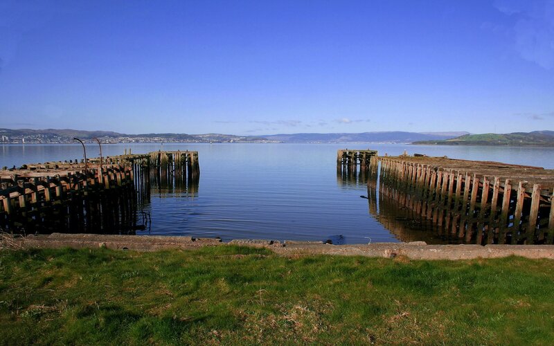 abandoned docks by the sea