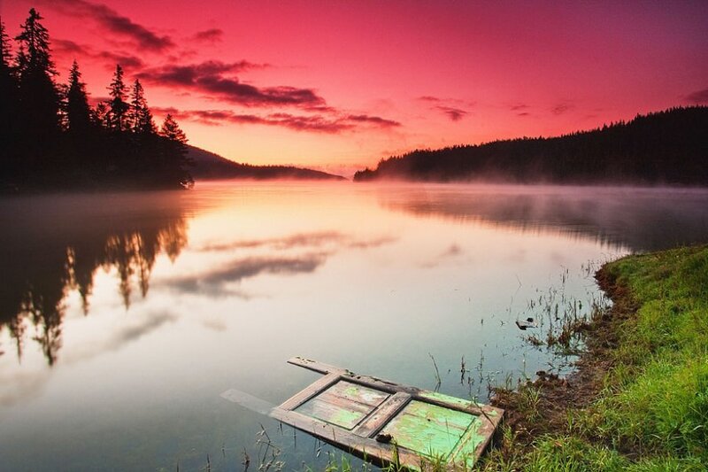 Abandoned Door on Lake Shore