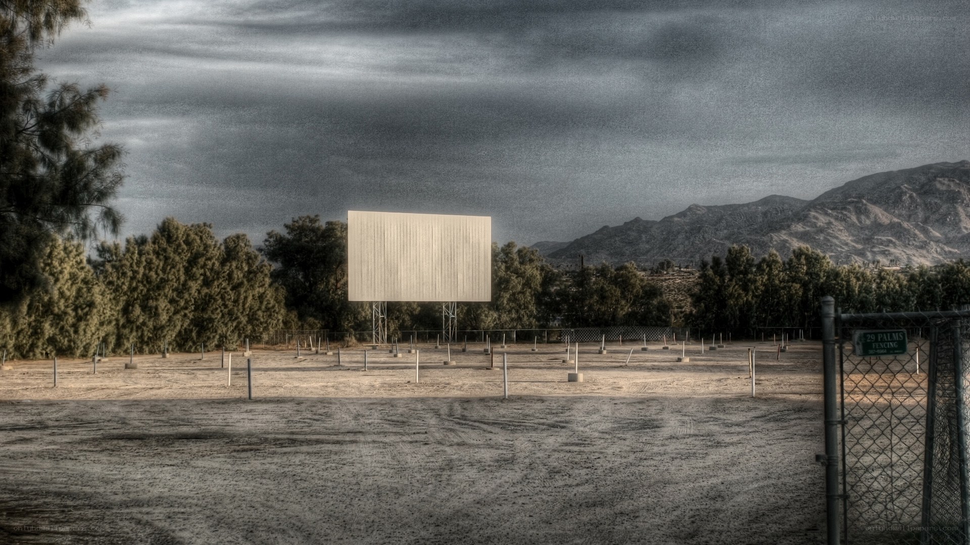 Abandoned drive-in theater