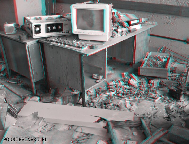abandoned electronics room