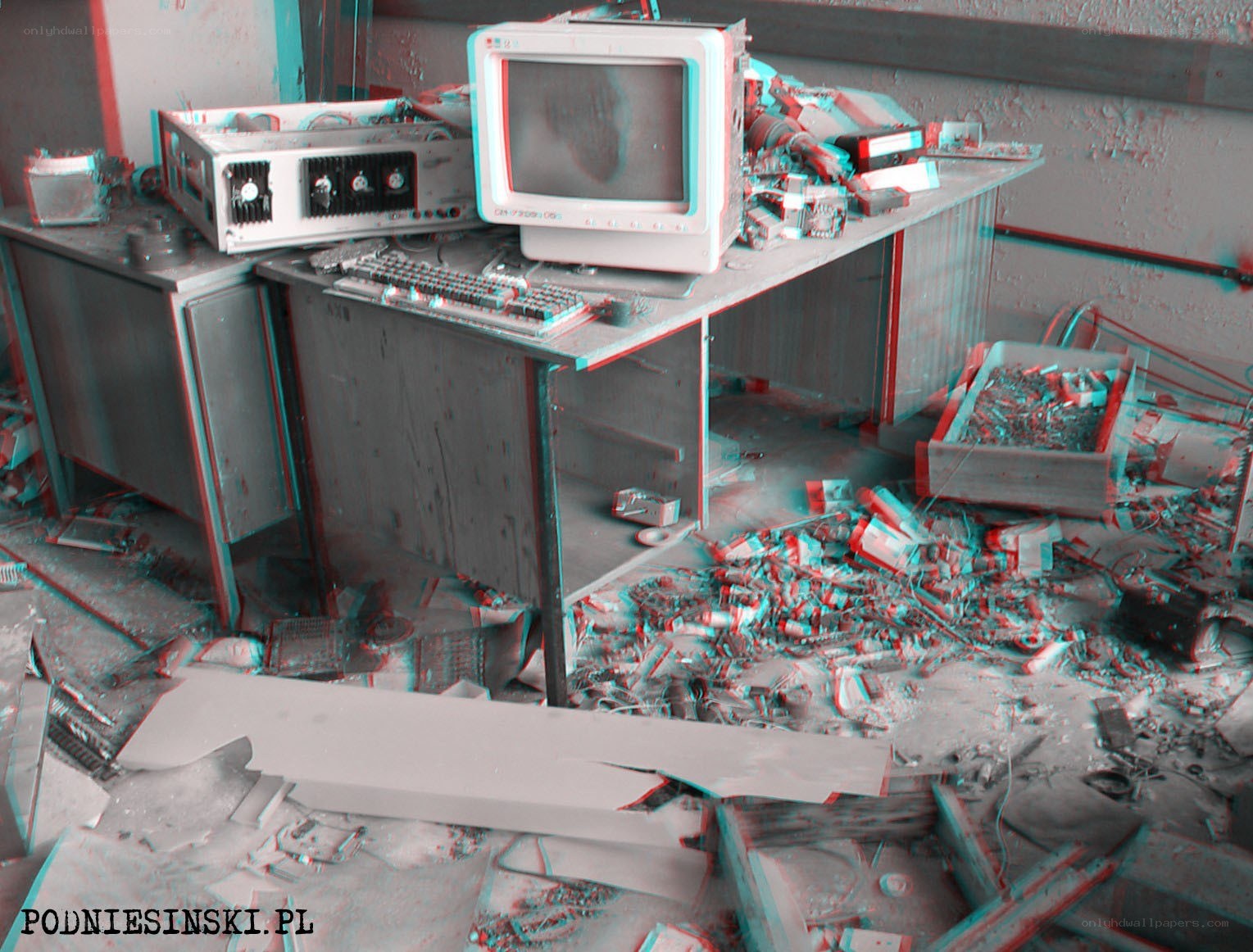 abandoned electronics room