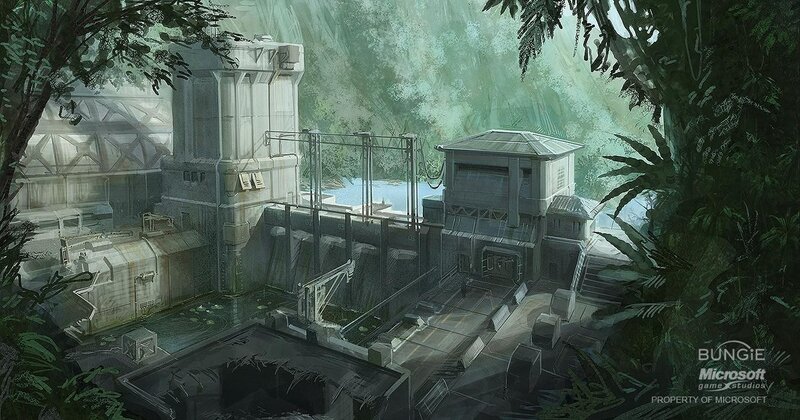 Abandoned Facility in Jungle — Green
