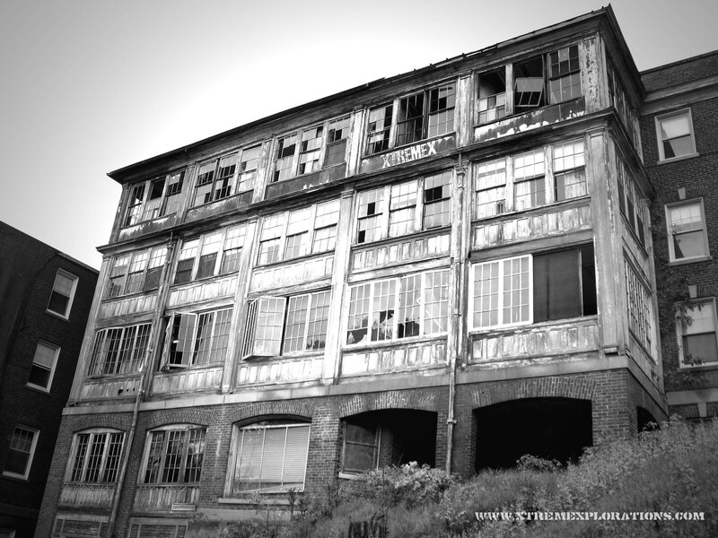 Abandoned Factory Building — Black, Dramatic