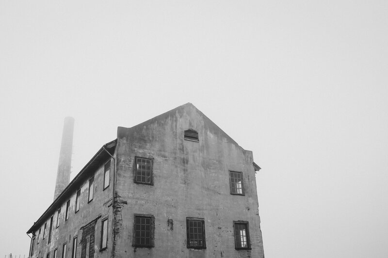Abandoned Factory Building — Black