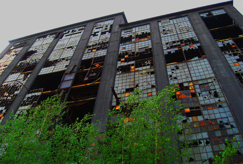 Abandoned Factory Building — Gray, Dramatic