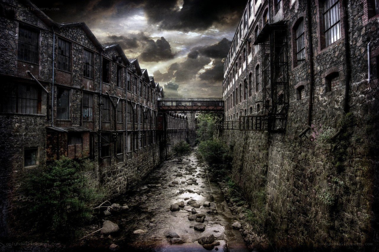 abandoned factory canal