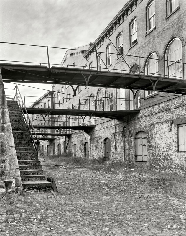 Abandoned factory courtyard