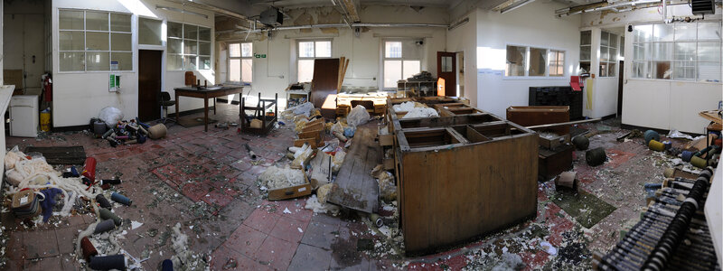 abandoned factory interior