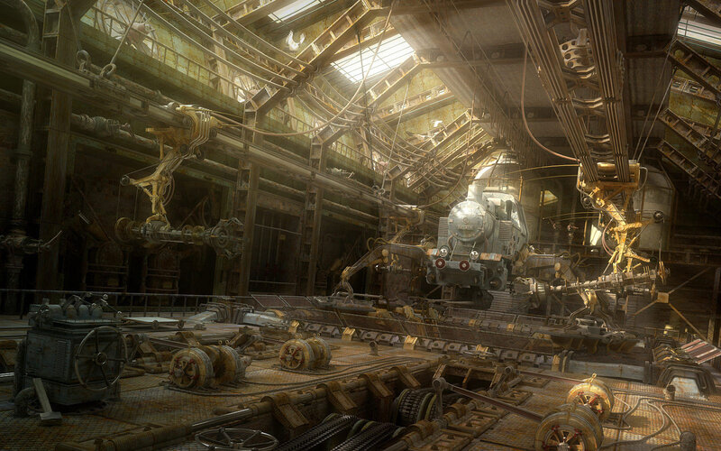 Abandoned factory interior