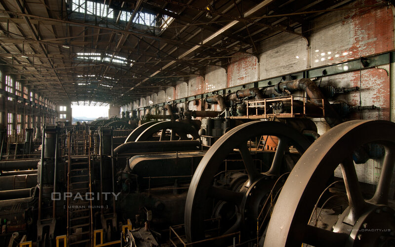 Abandoned Factory Interior — Brown