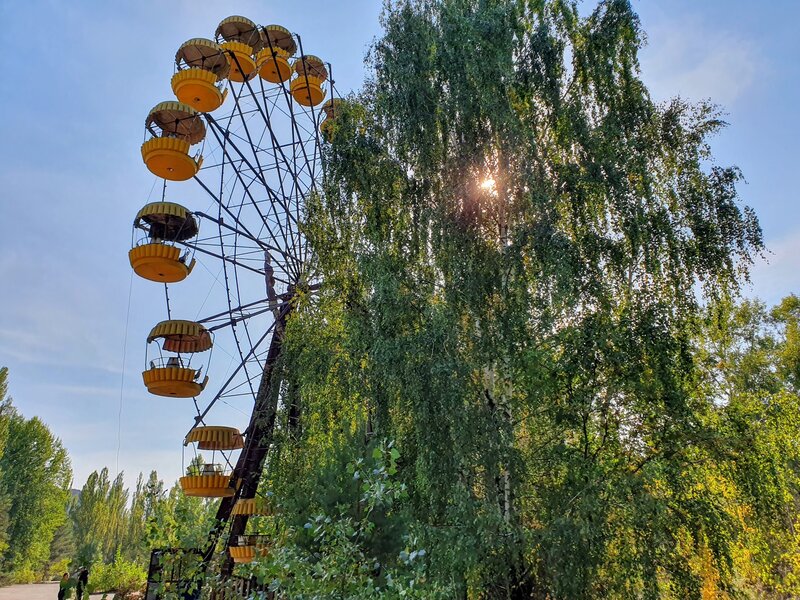 Abandoned Ferris Wheel — Green, Desolate