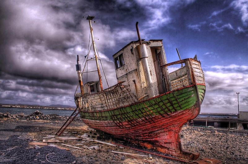 Abandoned Fishing Boat