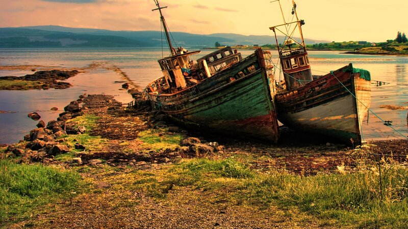 Abandoned Fishing Boats — Green