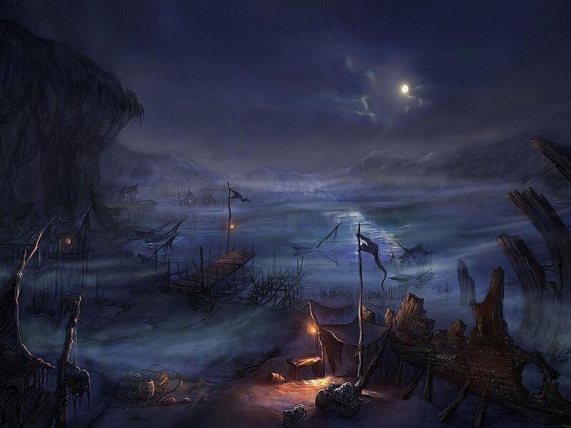 Abandoned Fishing Village — Blue