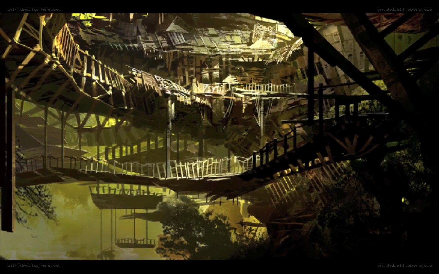 abandoned floating village