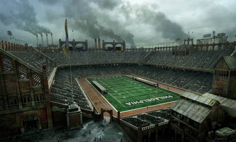 Abandoned Football Stadium