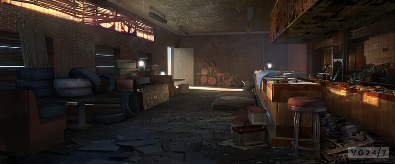 Abandoned Garage Interior