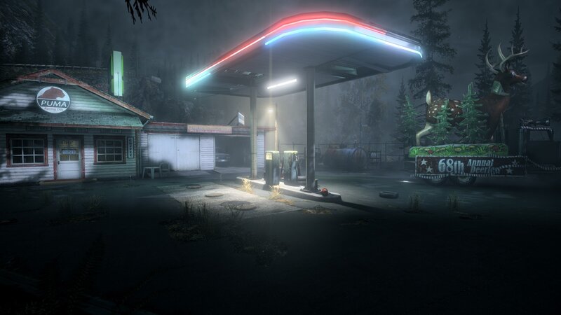Abandoned Gas Station — Black, Dark, Eerie