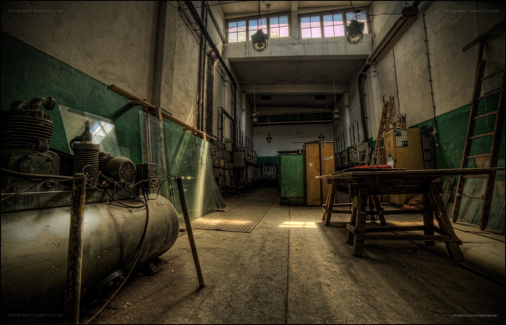 abandoned glass workshop