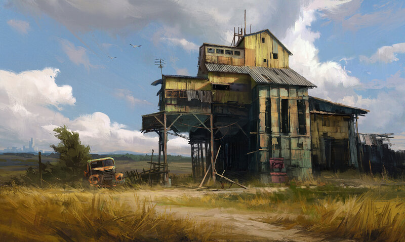 Abandoned Grain Elevator — Blue