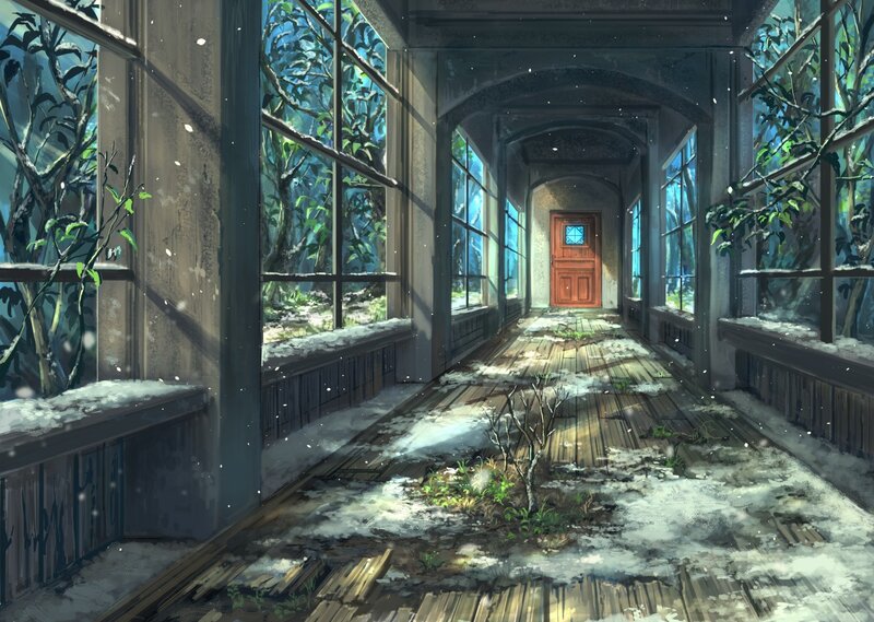 Abandoned Greenhouse Corridor