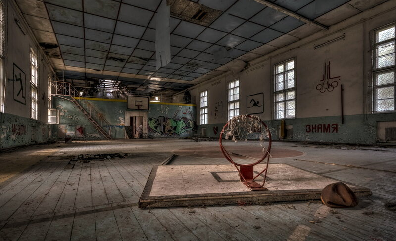 Abandoned Gymnasium — Gray